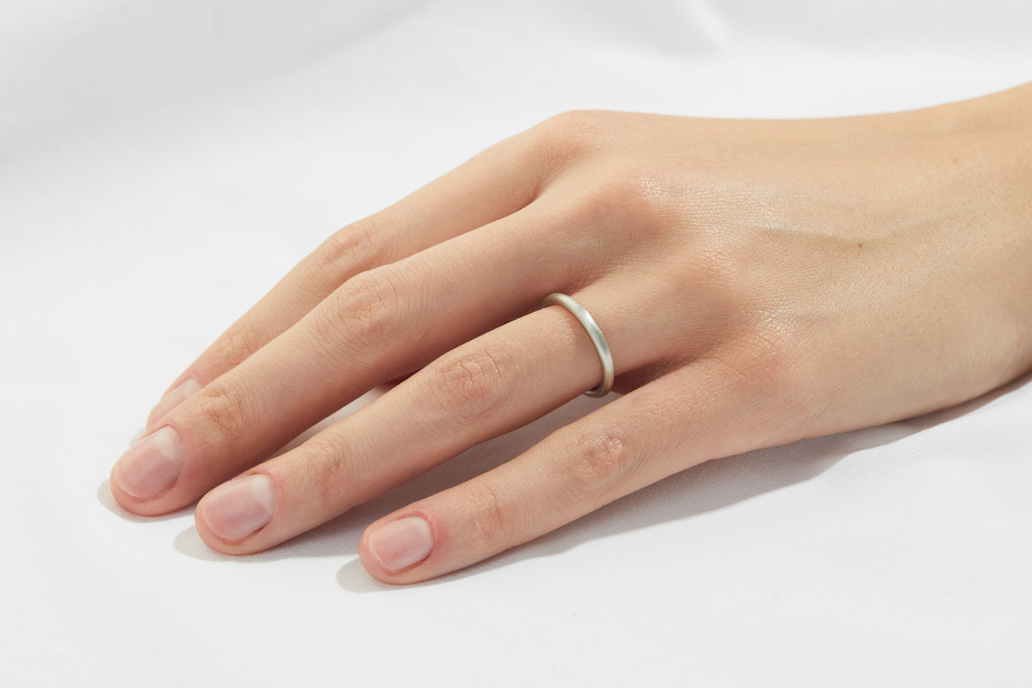 Adele Wedding Band in White Gold