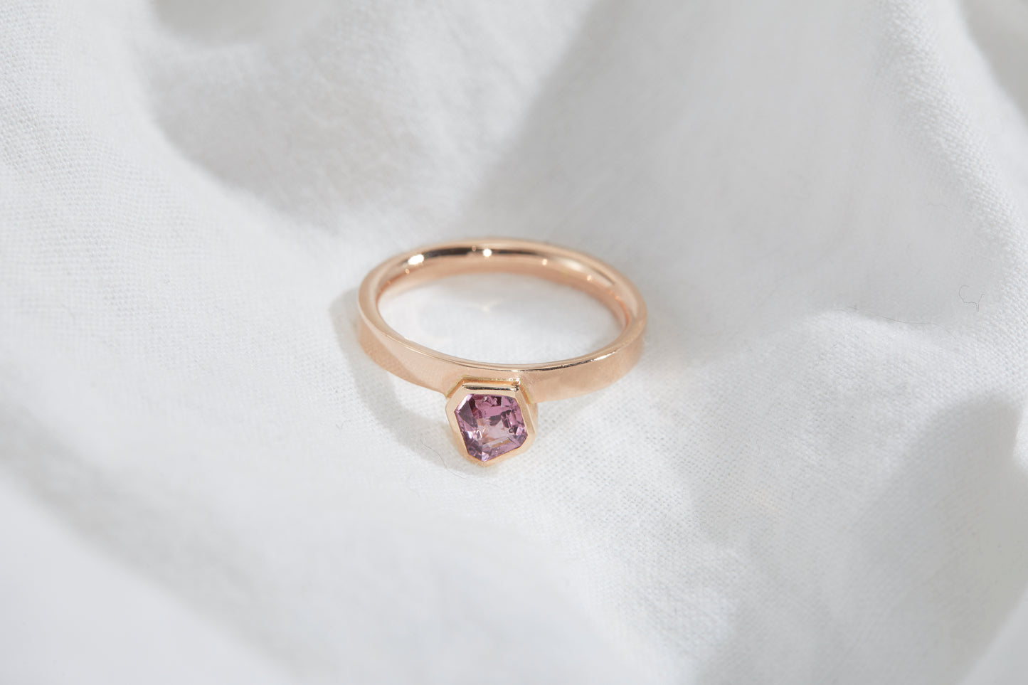 
                  
                    Ring With Polygon Cut Pink Spinel
                  
                