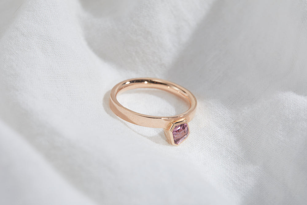 
                  
                    Ring With Polygon Cut Pink Spinel
                  
                