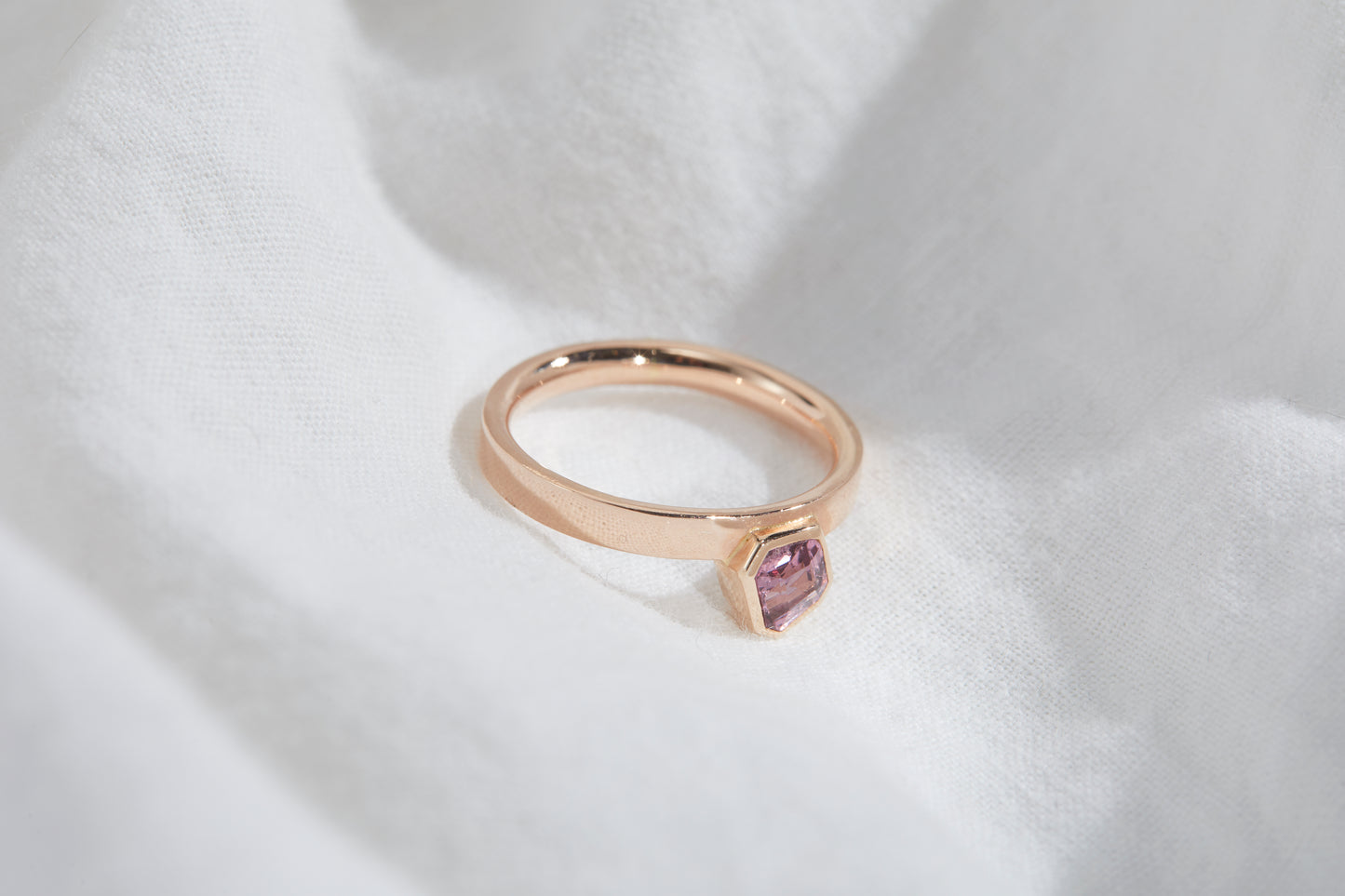 
                  
                    Ring With Polygon Cut Pink Spinel
                  
                