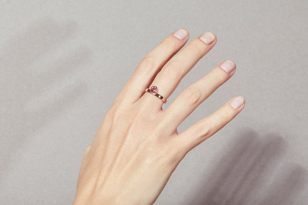 
                  
                    Ring With Polygon Cut Pink Spinel
                  
                