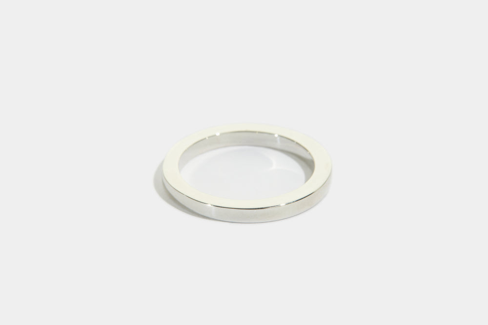 Saana Wedding Band in White Gold